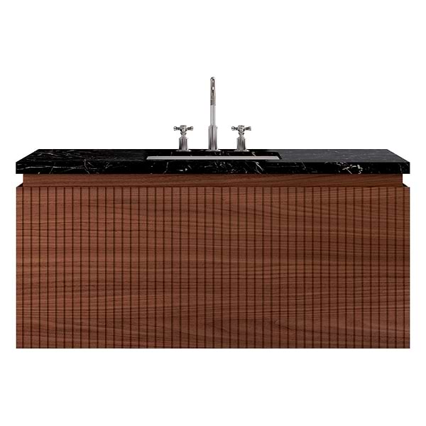 Melrose Walnut 48" Single Vanity with Nero Marquina Marble Top