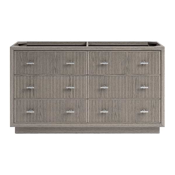 TileBar Studio Vanities Rhett Steel Oak 60" Double Vanity without Top