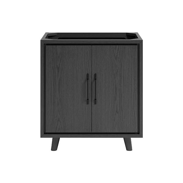 Setton Ebony Oak 30" Single Vanity without Top by TileBar Studio Vanities, View 2, open zoomed image
