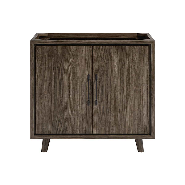 Setton Espresso Oak 36" Single Vanity without Top by TileBar Studio Vanities, View 2, open zoomed image