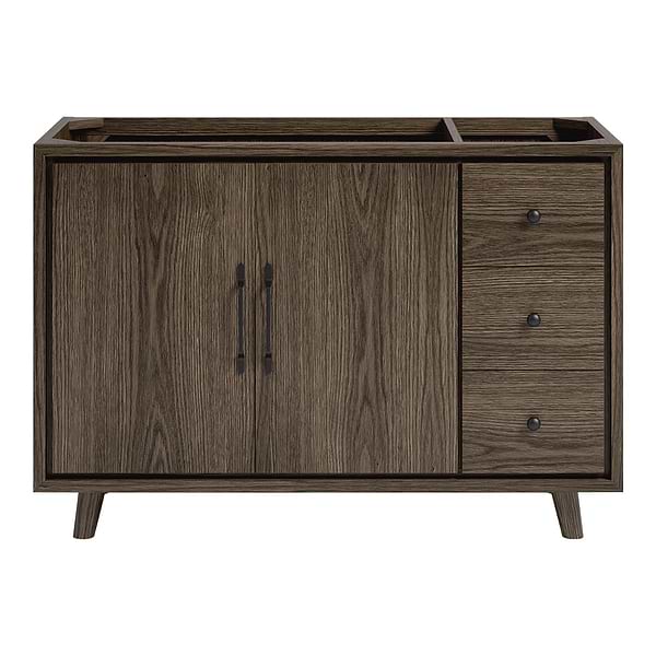 Setton Espresso Oak 48" Single Vanity without Top by TileBar Studio Vanities, View 2, open zoomed image