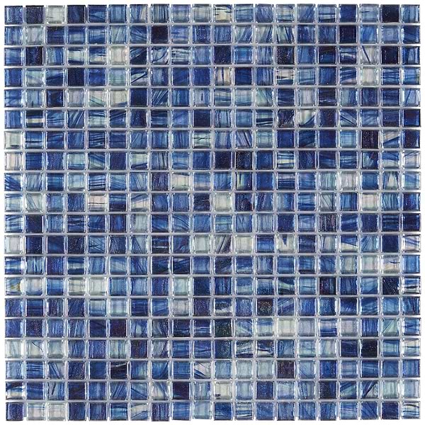 Celeste Bermuda Blue 1x1 Glass Polished Mosaic Tile