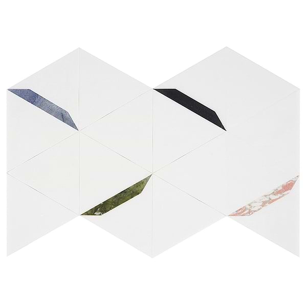 Tres Thassos Gem 5x6 Polished Marble Mosaic Tile
