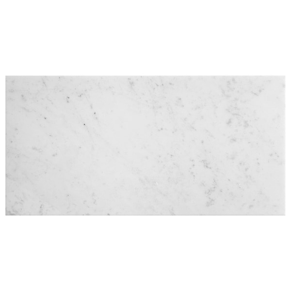 Bianco Carrara Premium "C" 12x24 Honed Marble Tile