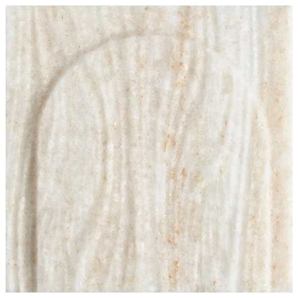 Trevino Carved Sabbia White 4x4 3D Satin Marble Tile
