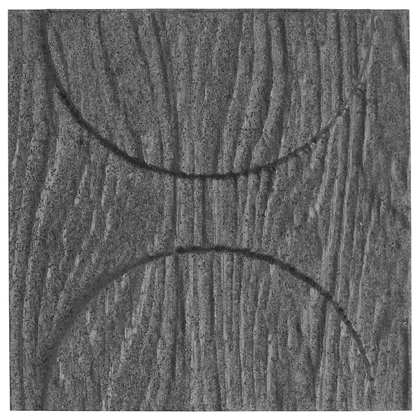 Trevino Carved Black 4x4 3D Satin Basalt Stone Tile