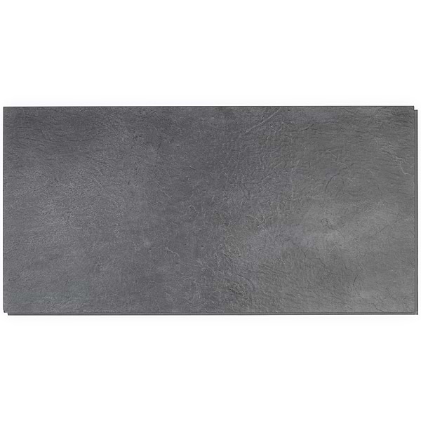 Optoro Trail Slate Black 28mil Wear Layer Rigid Core Click 12x24 Luxury Vinyl Tile
