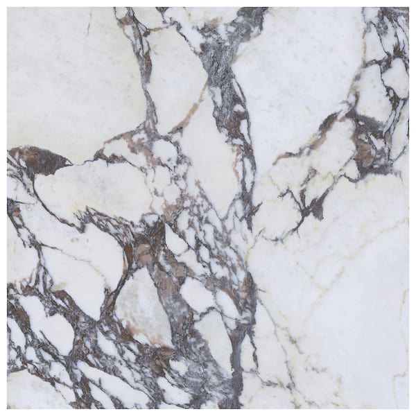 Autograph Arabescato White 48x48 Marble Look Satin Porcelain Tile