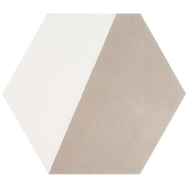 HexArt Pop Gris 8" Hexagon Matte Porcelain Tile