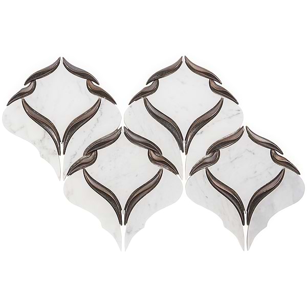 Valentina Carrara Polished Marble Mosaic Tile