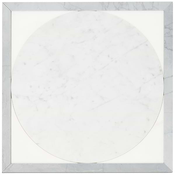 Cadre Grisaille Gray 20x20 Polished Marble Mosaic Tile
