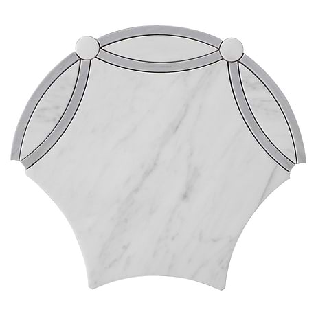 Celine Carrara White Polished Marble Mosaic Tile
