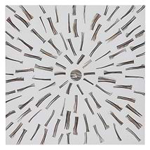 Estee Golden White 12x12 Polished Pearl Inlay and Cement Tile