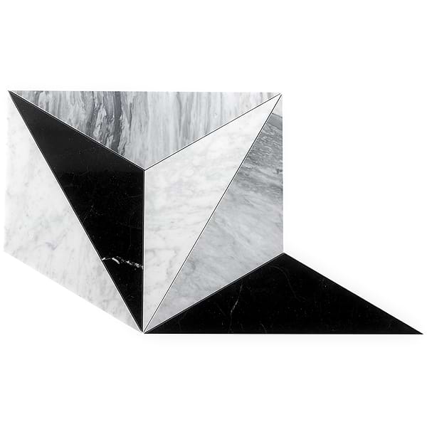 Stellamar Nero Carrara 15x26 Polished Marble Tile