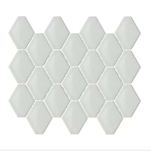 Brookline Diamond Mushroom Gray 3x4 Glossy Ceramic Mosaic Tile