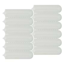 Brookline Feather Mushroom Gray 2x7 Fish Scale Glossy Ceramic Mosaic Tile