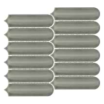 Brookline Feather Warm Gray 2x7 Fish Scale Glossy Ceramic Mosaic Tile