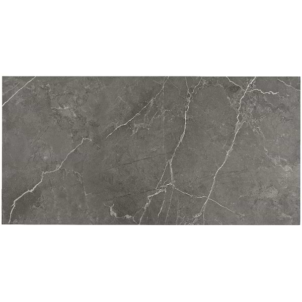 Katone Chauny Marble Dark Gray 18x36 Glue Down Luxury Vinyl Tile