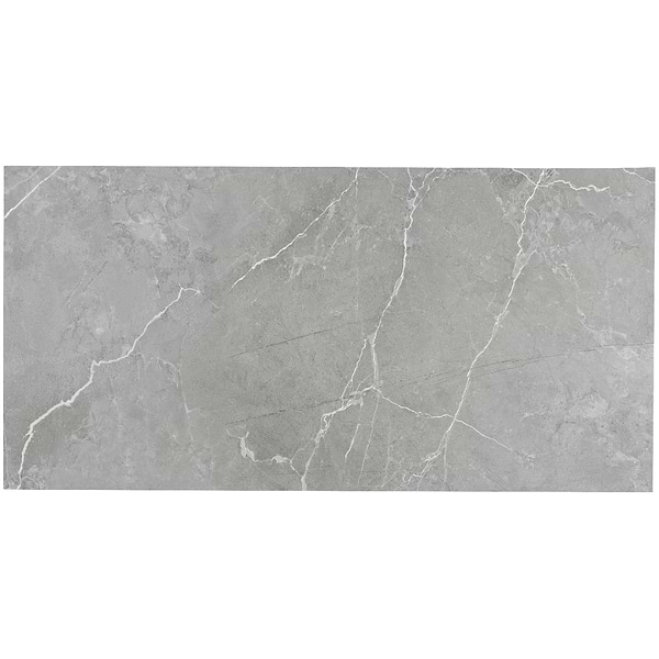 Katone Chauny Marble Medium Gray 18x36 Glue Down Luxury Vinyl Tile