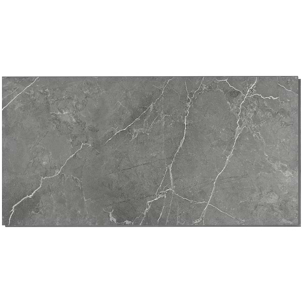 Optoro Chauny Marble Dark Gray 28mil Wear Layer Rigid Core Click 12x24 Luxury Vinyl Tile