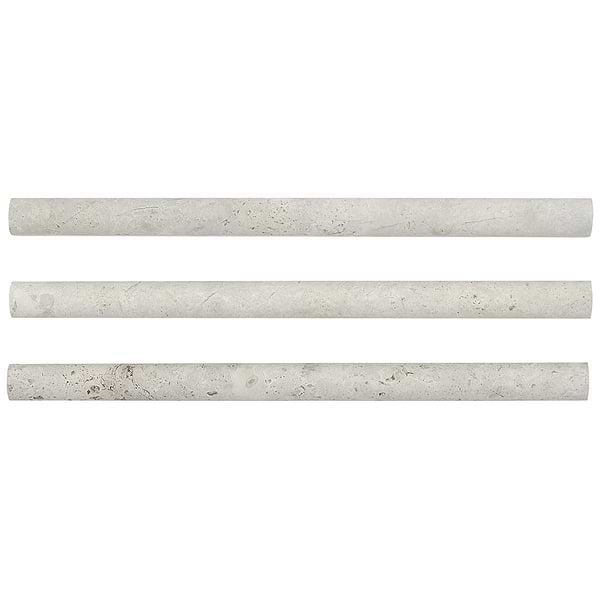 Tundra Gray 1x12 Honed Limestone Pencil Molding