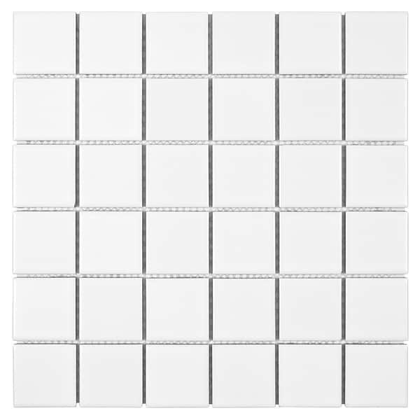 Serenity White 2x2 Matte Porcelain Mosaic Tile