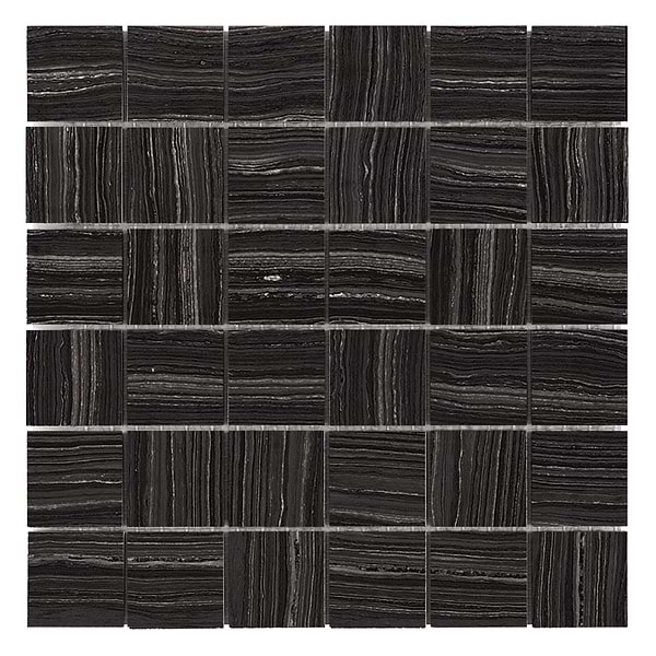 Miles Universe Black 2x2 Matte Porcelain Mosaic