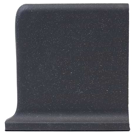 Elemental Raven Gray 6x6 Ceramic Quarry Tile Cove Base Left Outside Corner  (14 per box)