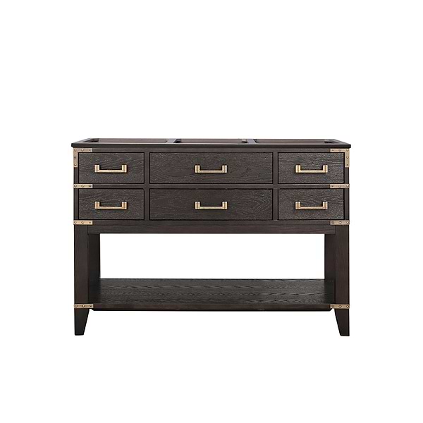 Calico Brown Oak 48" Single Vanity with Carrara Marble Top