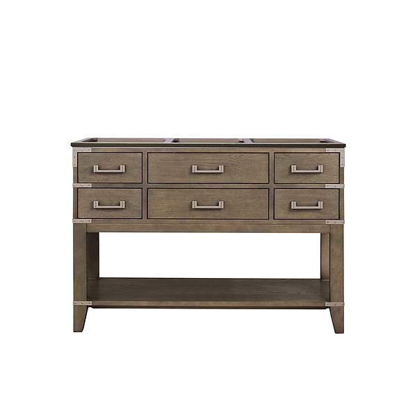 Calico Gray Oak 48" Single Vanity with Carrara Marble Top