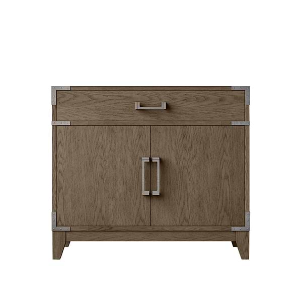Aiden Gray Oak 36" Single Vanity wth Carrara Marble Top