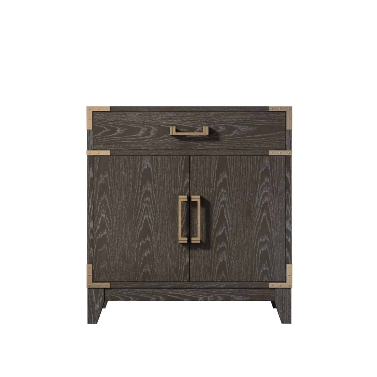 Aiden Brown Oak 30" Single Vanity without Top