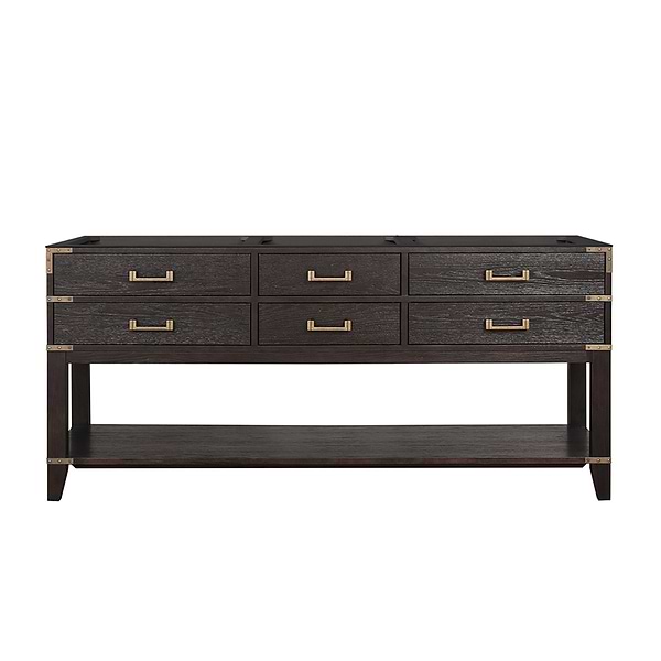 Calico Brown Oak 72" Double Vanity without Top