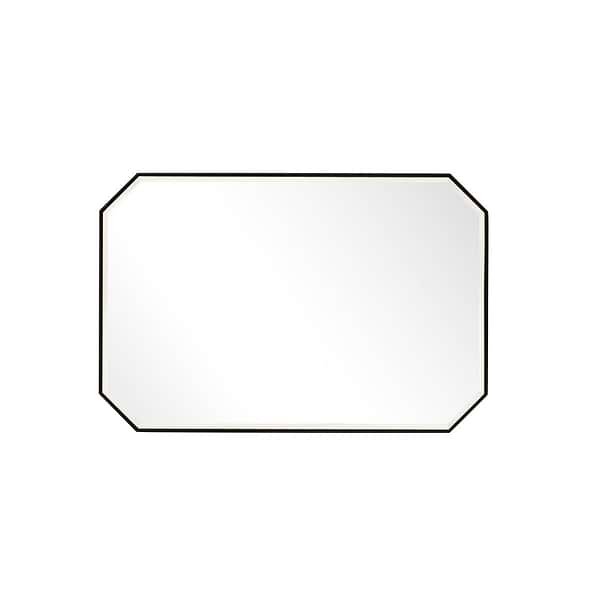James Martin Vanities Rohe Matte Black 24x36" Octagonal Mirror