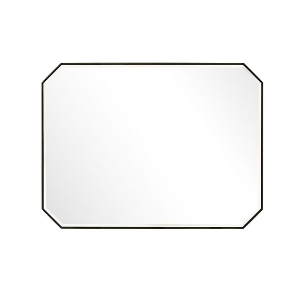 James Martin Vanities Rohe Matte Black 30x40" Octagonal Mirror