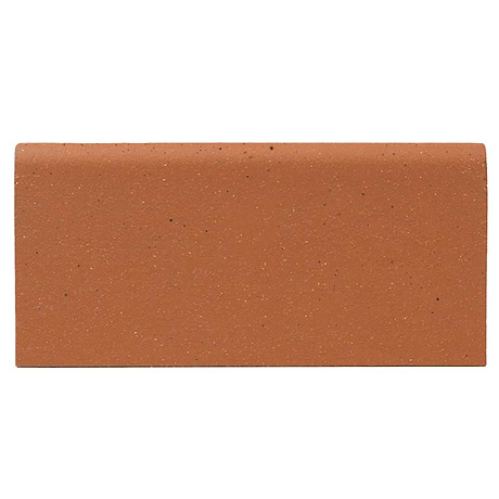 Elemental Red 4x8 Ceramic Quarry Tile Bullnose (12 per box)