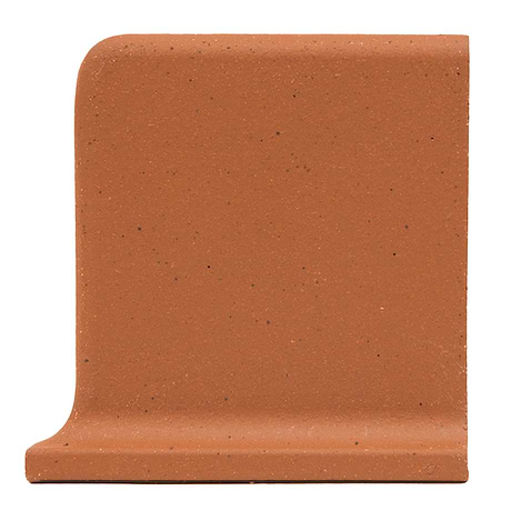 Elemental Red 6x6 Ceramic Quarry Tile Cove Base Right Outside Corner (14 per box)