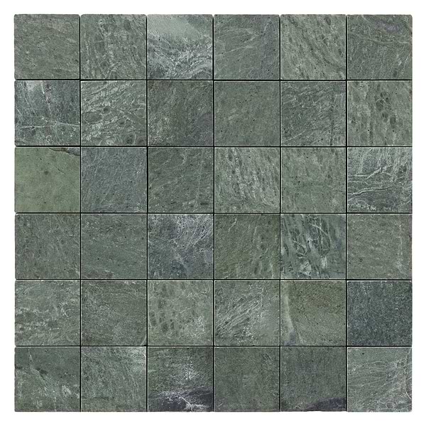Tia Verde Green 2x2 Honed Marble Mosaic Tile