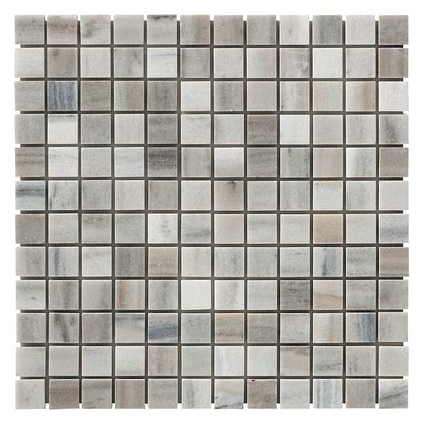 Skyline Gray 1x1 Honed Marble Mosaic Tile