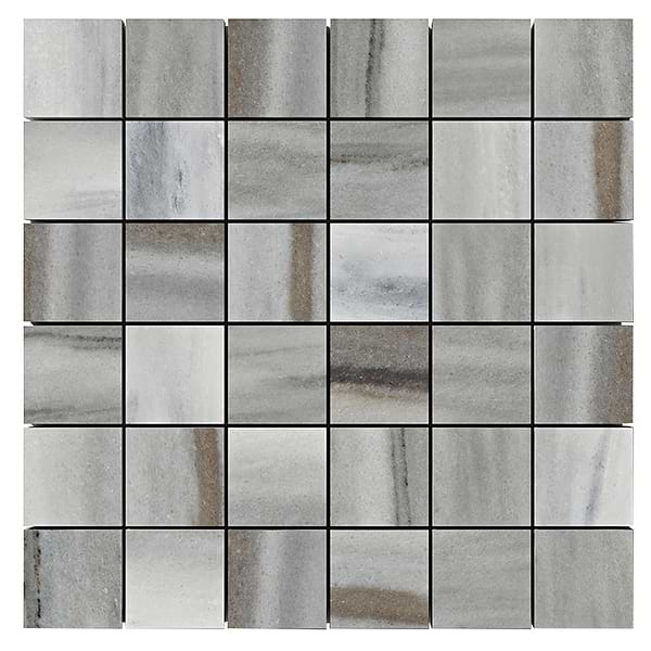 Skyline Gray 2x2 Honed Marble Mosaic Tile
