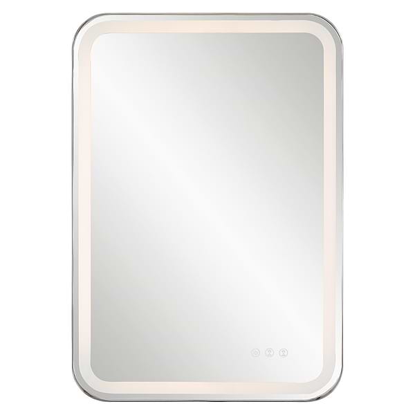 Liba Polished Nickel 22x32" Rectangle LED Mirror
