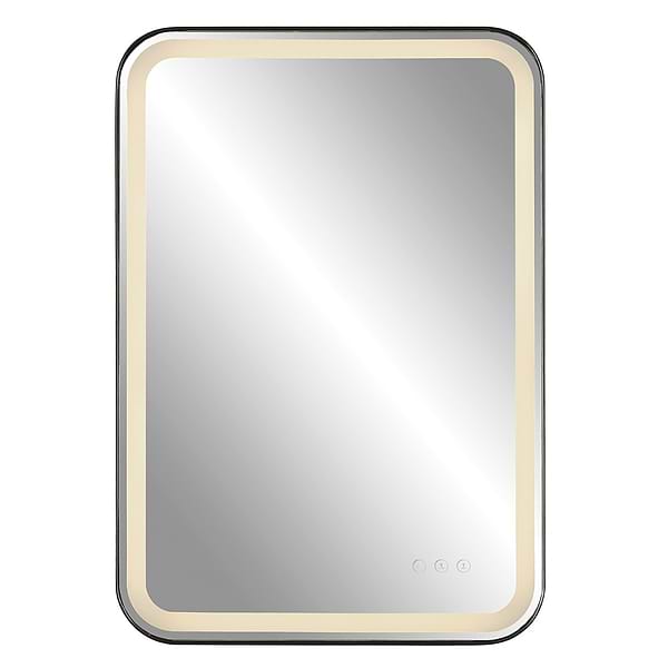 Liba Satin Black 22x32" Rectangle LED Mirror