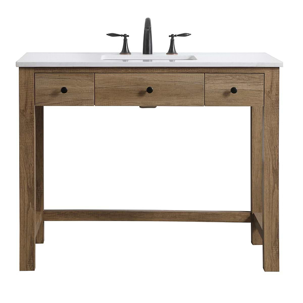 Murray Blonde Oak 42" Single Vanity with White Cultured Marble Top