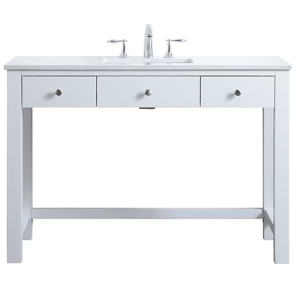 Murray White 48" Single Vanity with White Cultured Marble Top