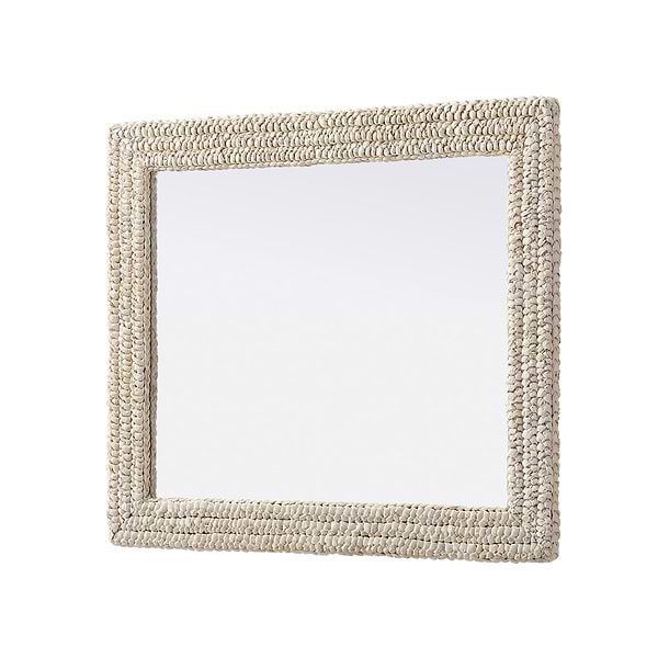 Marlis Ivory Corn Husk 30x36" Rectangle Mirror