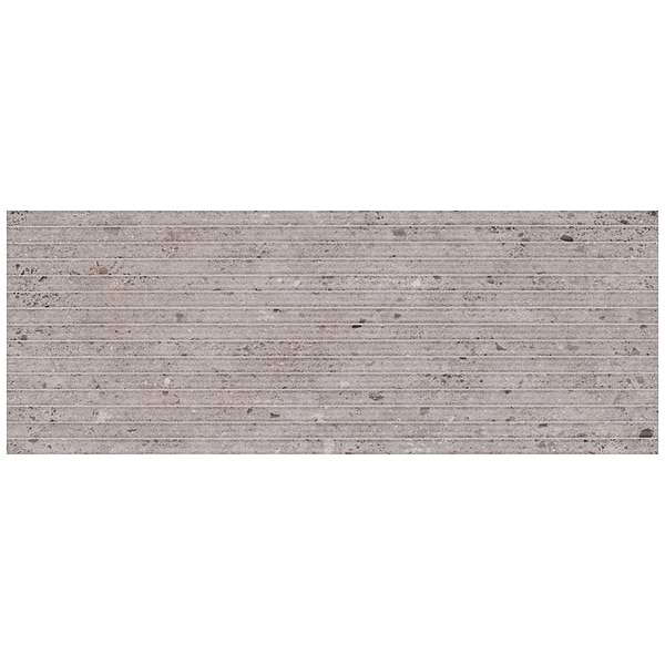Fractured Ash 18x48 Matte Fluted Ceramic Tile in Gray, View 2, open zoomed image