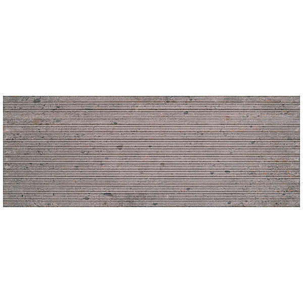 Fractured Clay 18x48 Matte Fluted Ceramic Tile in Brown, View 2, open zoomed image