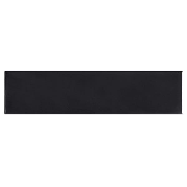 Mission Black 4x16 Polished Ceramic Tile