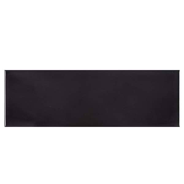 Mission Black 4x12 Polished Ceramic Tile