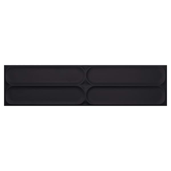 Mission Black 4x16 Matte Ceramic Statement Tile